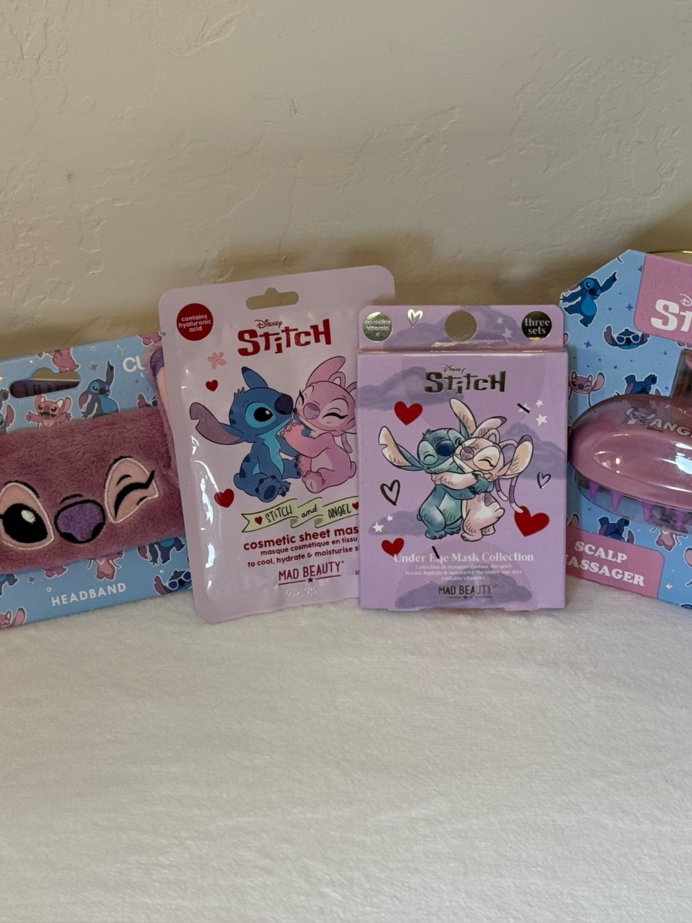Disney Stitch Pink Cosmetic Sheet Mask & Face Mask Set